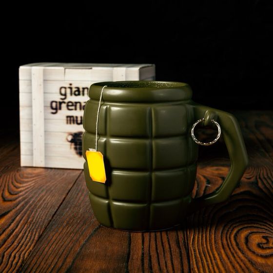 Velika skodelica v obliki granate - zelena