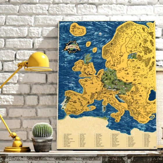 Brisalni zemljevid Europe Deluxe