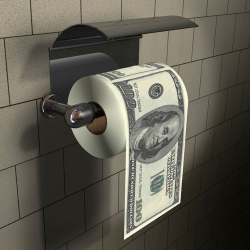 Toaletni papir 100 dolarjev